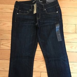 AEO "Artist" Skinny Crop Jeans - Dark Wash